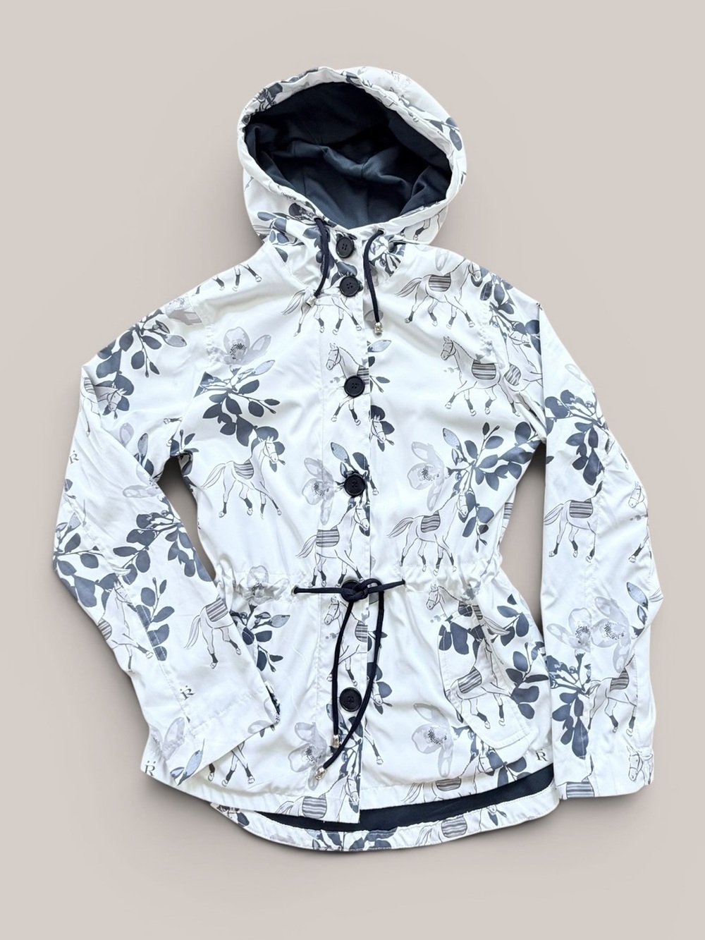 Ronner Horse Equestrian Print Women's White Jacket - Picture 7 of 16